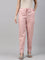 Women Solid Light Pink Mid Rise Cotton Pants