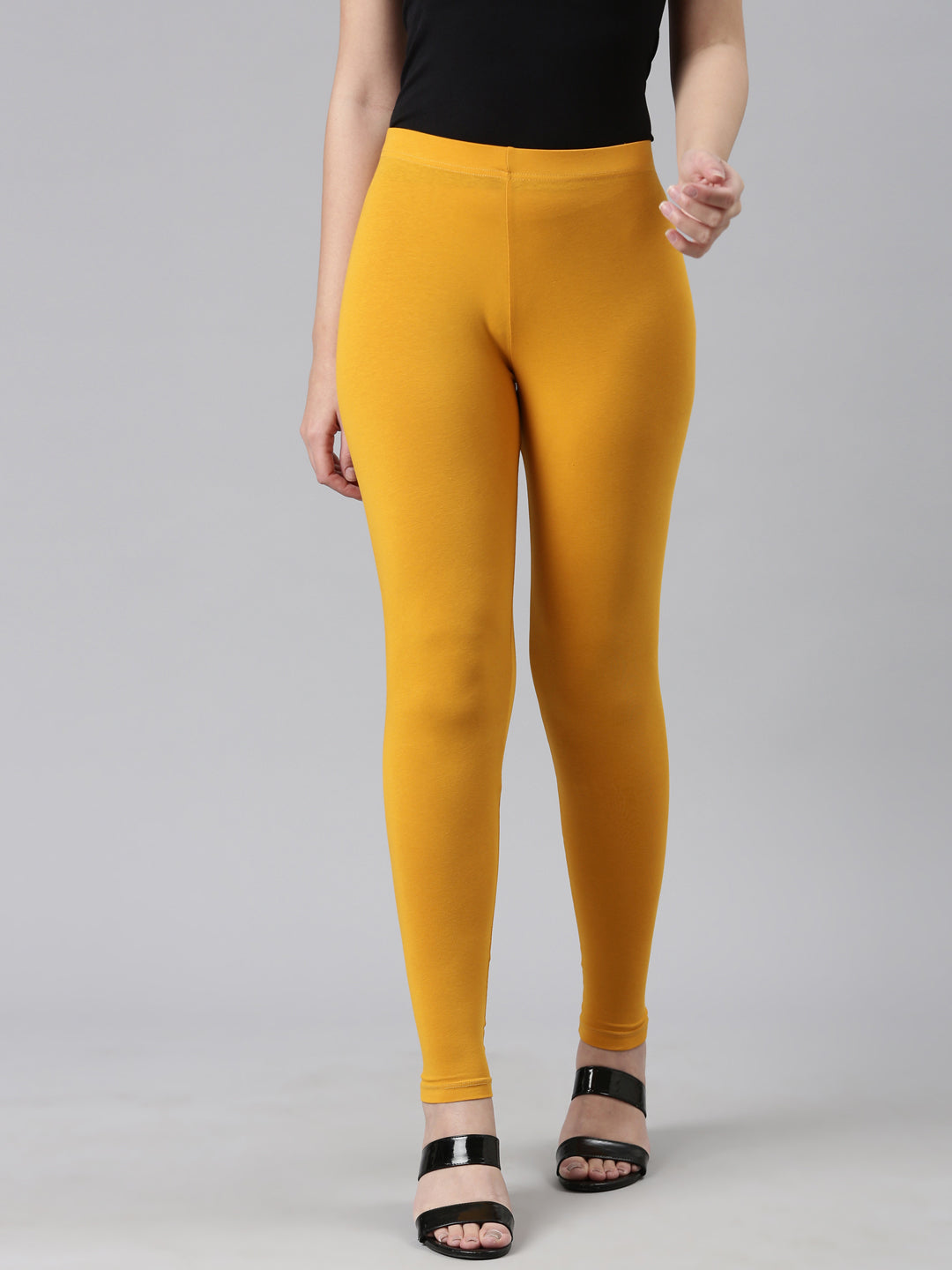 Mid Waist 4 Way Lycra Green Ankle Length Leggings, Casual Wear, Skin Fit at  Rs 135 in Ahmedabad