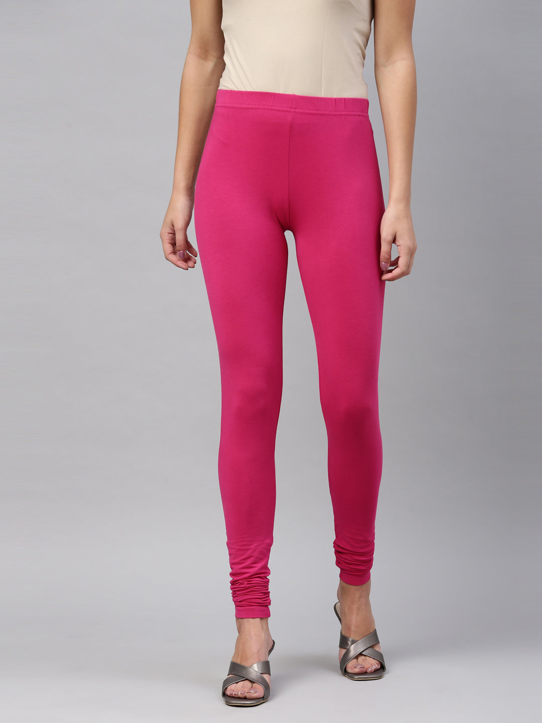 Dark Rose Cotton Stretch Churidar