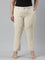 Women Solid Beige Crepe Pants