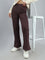 Dark Wine Suede Bell Bottom