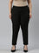 Women Solid Black Crepe Pants