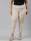 Women Solid Light Beige Mid Rise Cropped Jeggings