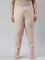 Women Solid Baby Pink Cotton Pencil Pant