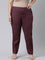 Women Dark Wine Chinos Trousers