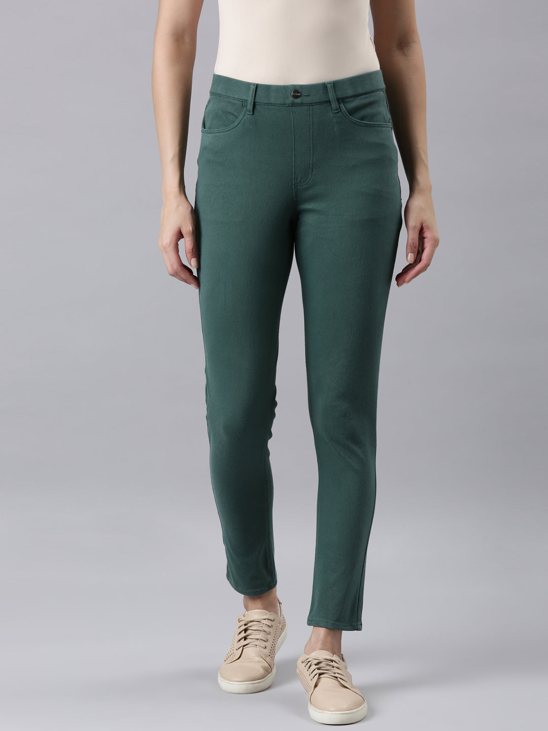 Evergreen Cotton Polyester Super Stretch Jeggings