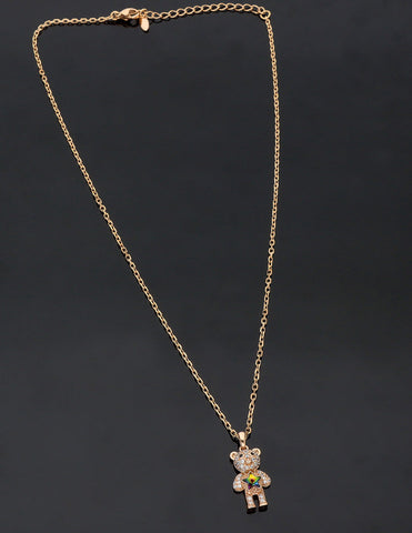 Swarovski Crystal Teddy Bear Chain Pendant