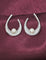Designer Crescent Pearl Sparkle Stud Earrings