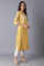 Yellow Placement Print kurta