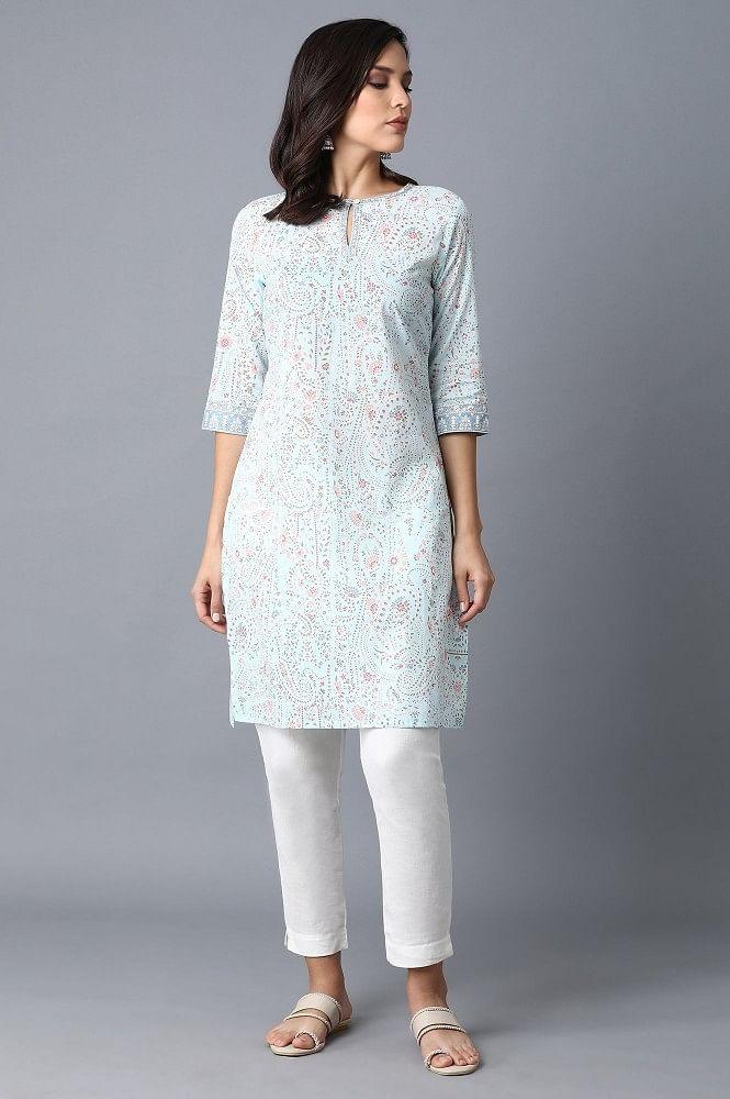 Blue Printed kurta