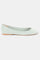 Pastel Green Round Toe Solid Flat-Wvivian