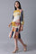 Soft Multicoloured Abstract Pattern Flared Dress