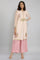 Pink Mock Layered Festive kurta