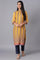 Yellow Striped Straight kurta