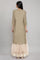 Sage Green Jacquard kurta with Embroidery