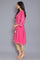 Dark Pink Printed Straight kurta