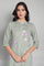 Cameo Green Floral Print kurta