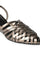 W Gunmetal Woven Design Pointed Toe Wedge