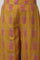 Yellow A-Line Printed Kurta And Parallel Pants Set