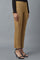 Beige Solid Boot-cut Knit Palazzo with Elasticated Waist