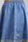 Blue Printed Top-Gillet-Skirt Girls Set