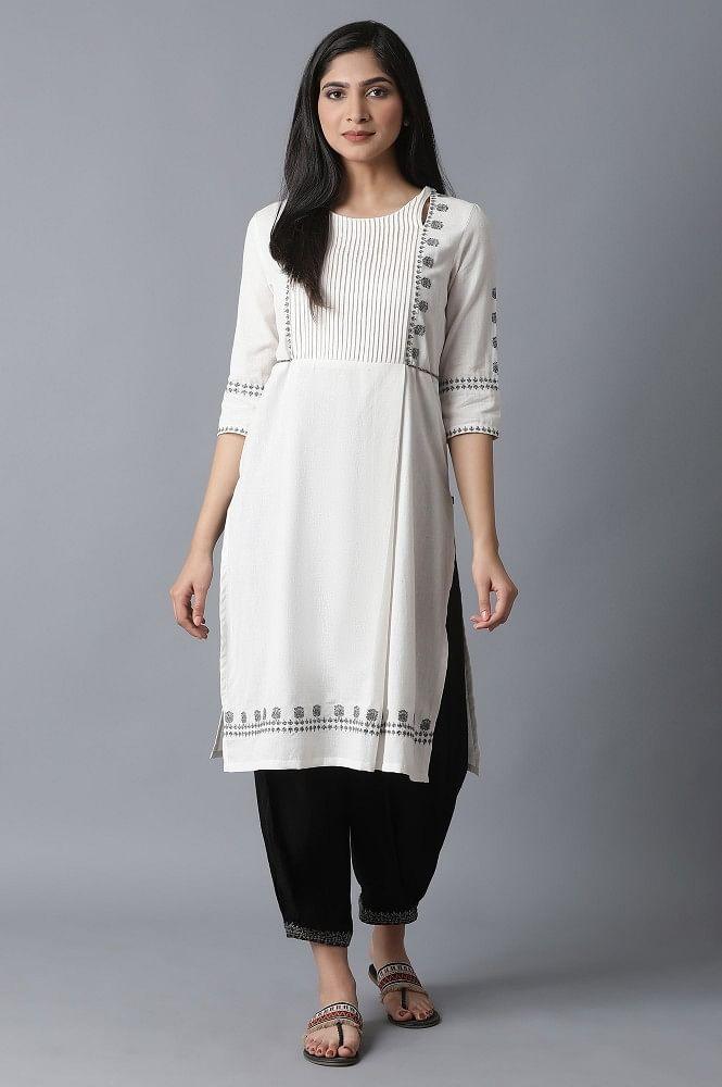 Ecru A-Line kurta