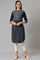 Insignia Blue Dobby kurta