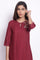 Burgundy Embroidered kurta