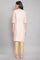 Light Pink Festive Round Neck kurta with Dori Embroidery