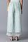 Sky Blue Shantung Parallel Pants