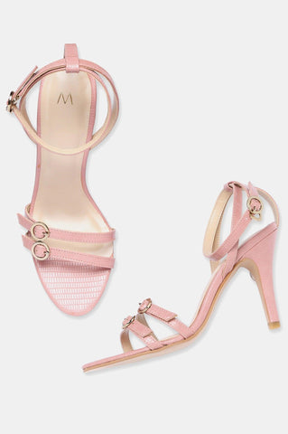 Pink Textured Almond Toe Stiletto-Wbristol