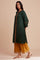 Dark Green Modal Satin Embroidered kurta