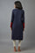 Dark Blue Colour Block kurta