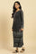 Dark Grey Crosstitch Embroidered Kurta