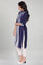 Navy Blue Straight Printed kurta