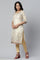 Beige Kuchai Silk Ethnic kurta