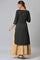 Black Classic Gold Zari Yarn-Dyed kurta