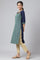 Blue Colour Block Aurelia kurta
