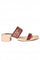 Aurelia Laser Cut Burgundy Square Block Heel