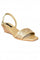 Aurelia Laser Cut Gold Square Wedge