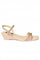 Aurelia Glitter Rose Gold Glitter Square Wedge