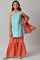 Aurelia Girls Blue kurta-Sharara-