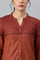 Red Pintuck Colour Block kurta