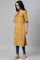 Mustard Kantha Printed Contemporary kurta