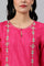 Bright Multicoloured Embroidered kurta With Front Slits