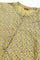 Mustard Glitter Printed kurta In Mandarin Collar