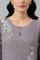 Dusk Purple Embroidered kurta