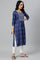 Indigo Thread Embroidered Rayon kurta