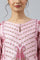 Pink Glitter Printed Shantung kurta