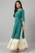 Green Mukaish Printed Layered kurta